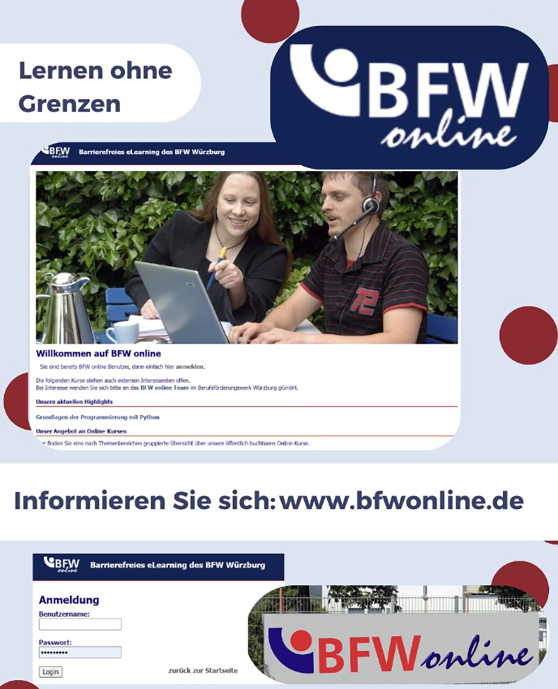 Screenshot der Startseite der Lermplattform Screenshot der Startseite der Lermplattform