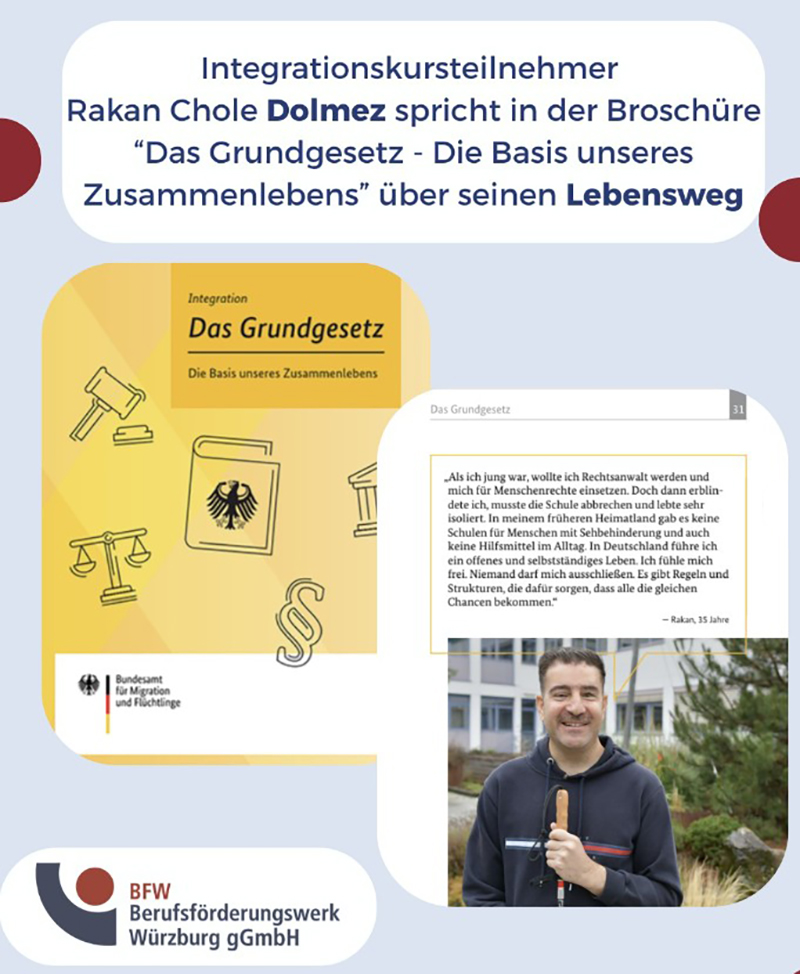 Foto Herr Dolmez und Abbildung der Broschüre Foto Herr Dolmez und Abbildung der Broschüre